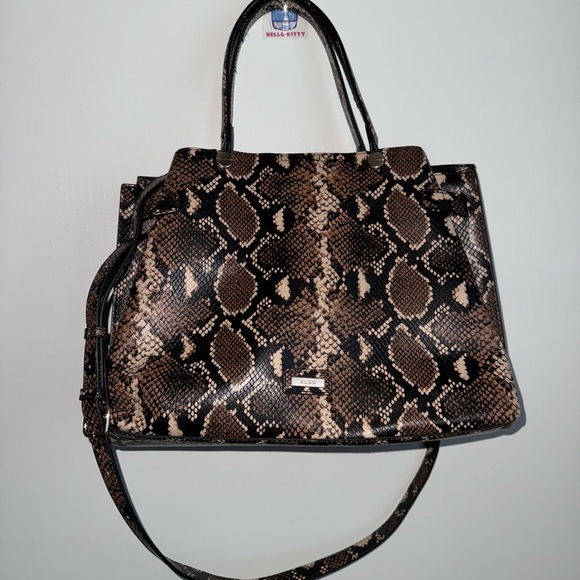 Aldo Handbags - Aldo Faux Snakeskin Print Handbag Brown/Tan